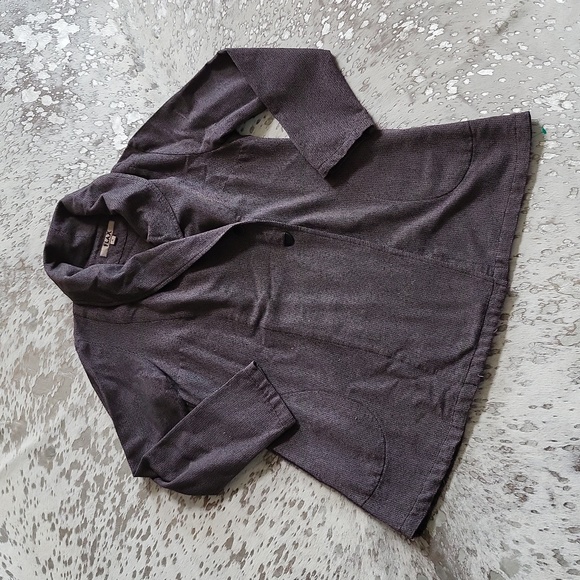 Flax Shawl Collar Jacket Wool Blend SzS - Picture 1 of 8
